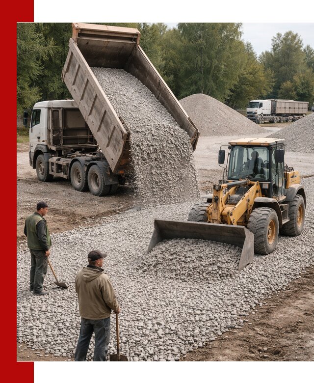 Купить гравийный щебень фракция 20-40 в Брянске с доставкой