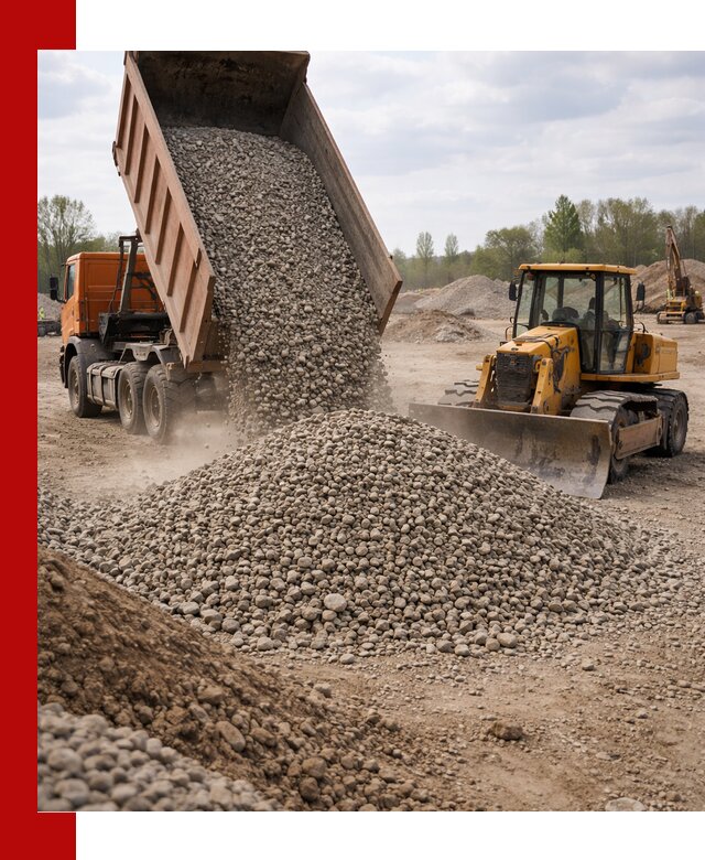 Доставка гравийного щебня фракции 40-70 в Брянске