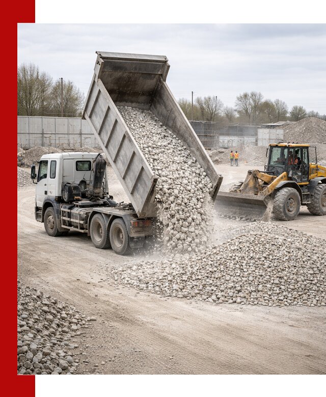 Доставка и продажа известнякового щебня в Брянске