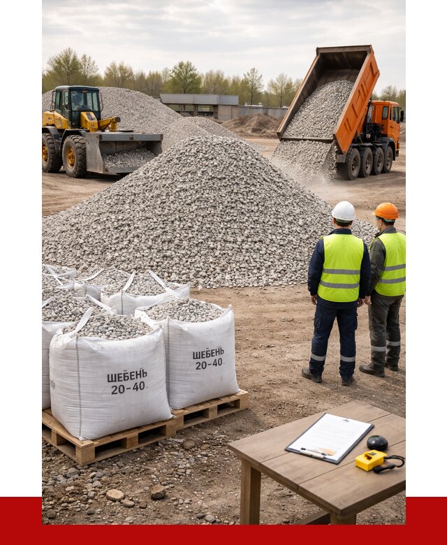 Известняковый щебень 20-40 в Брянске от 2258 р. ПРОНЕРУДБнк