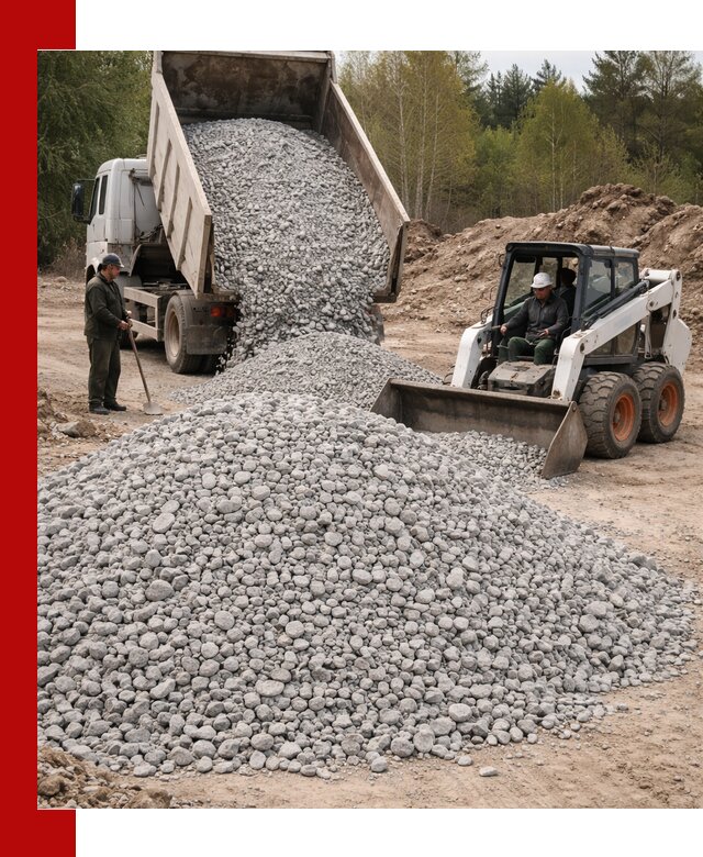 Доставка доломитового щебня в Брянске напрямую от карьера