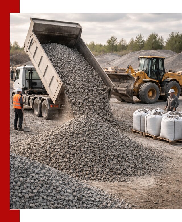 Бетонный щебень фракция 5–20 с доставкой в Брянске