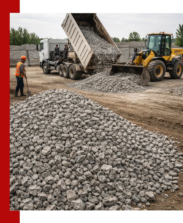 Доставка бетонного щебня фракции 40-70 в Брянске