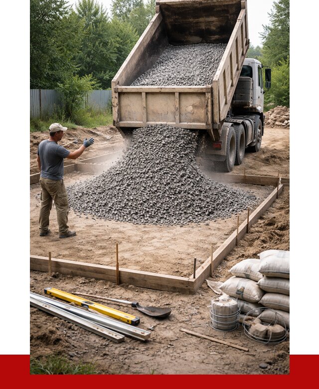 Купить щебень для фундамента в Брянске от 4838 р. | ПРОНЕРУДБнк
