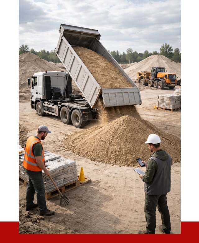 Карьерный песок с доставкой в Брянске от 3870 р. ПРОНЕРУДБнк