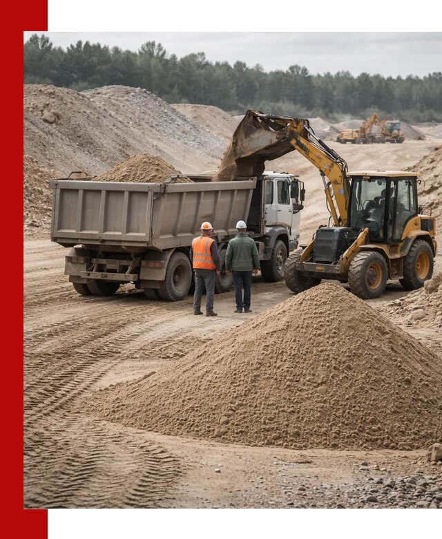 Карьерный среднезернистый песок с доставкой в Брянске