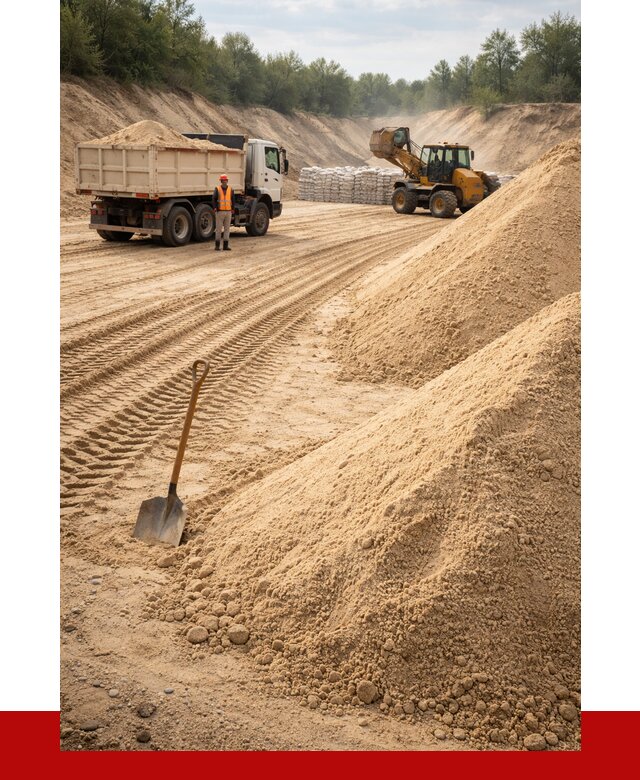 Карьерный песок мелкозернистый в Брянске от 9676 р. | ПРОНЕРУДБнк