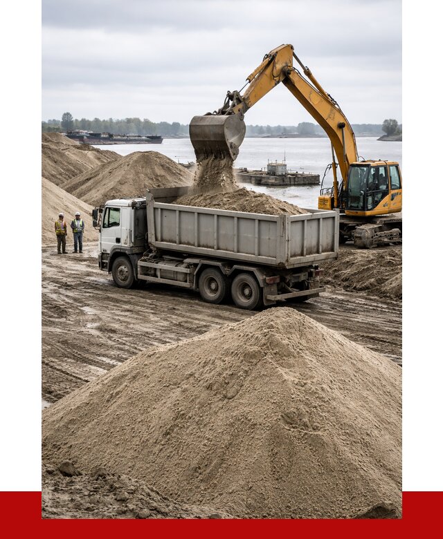Купить речной песок навалом в Брянске от 1935 р., ПРОНЕРУДБнк