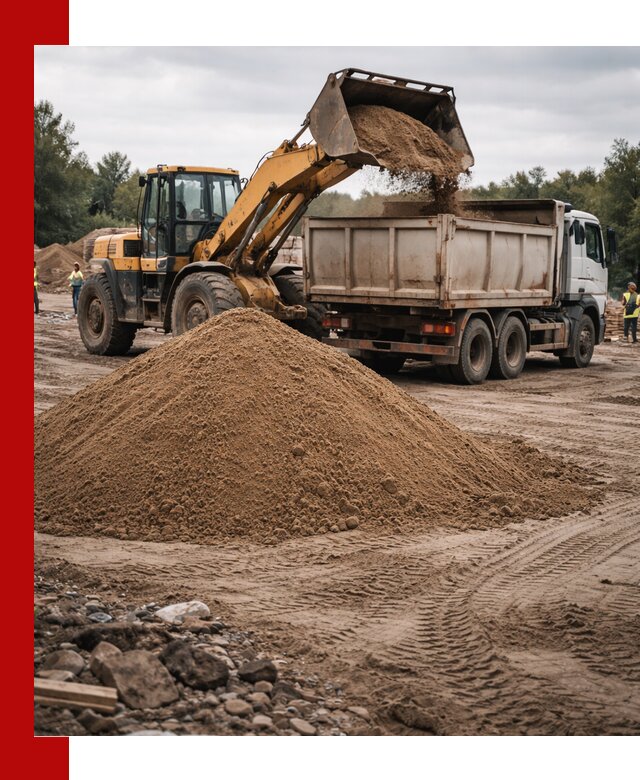 Доставка речного песка навалом в Брянске быстро и выгодно