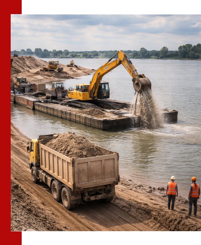 Намывной песок с доставкой в Брянске оптом и в розницу