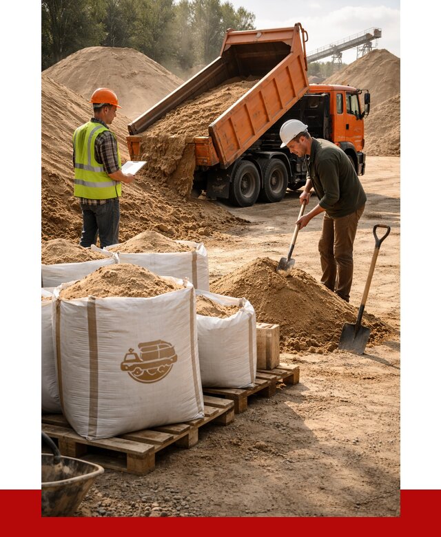 Строительный песок в Брянске от 2365 р. с доставкой, ПРОНЕРУДБнк