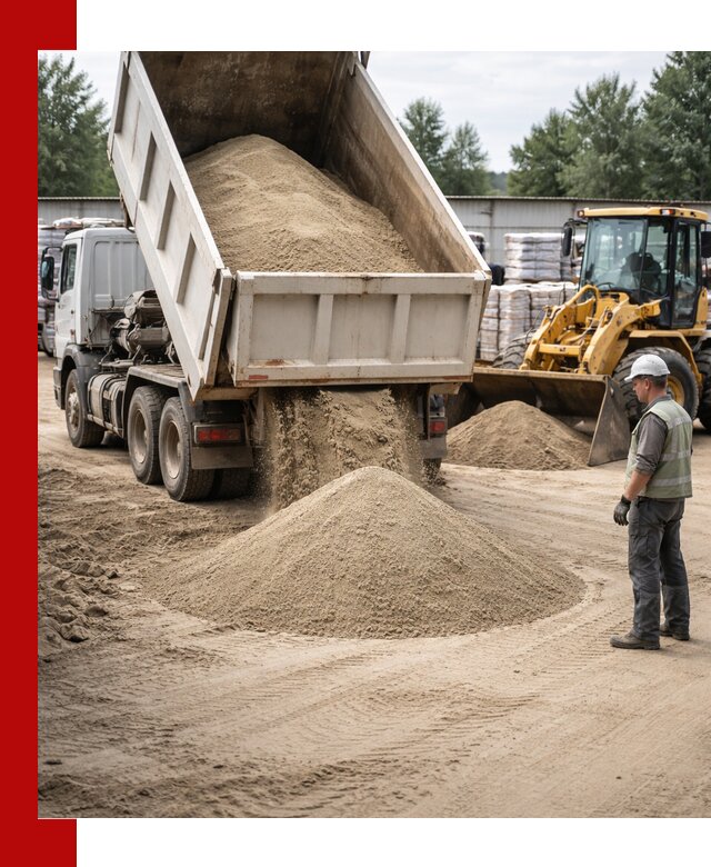 Поставка и доставка песка для бетона в Брянске