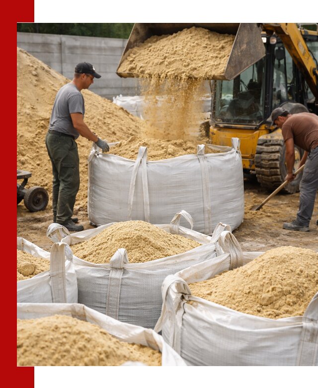 Поставка качественного песка для кладки в Брянске