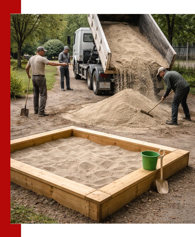 Песок для песочницы с доставкой в Брянске недорого и чистый