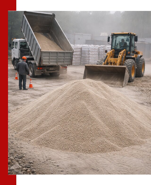 Кварцевый песок фракция 0–8 для стройработ в Брянске