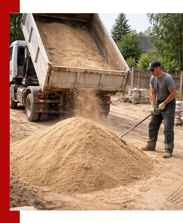 Доставка сухого песка самосвалами в Брянске