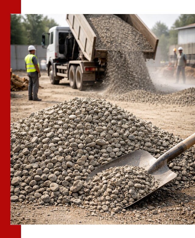 Доставка гравия фракции 20-40 в Брянске с самосвалами