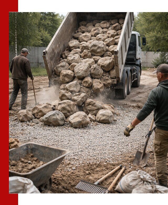 Доставка и укладка булыжника в Брянске