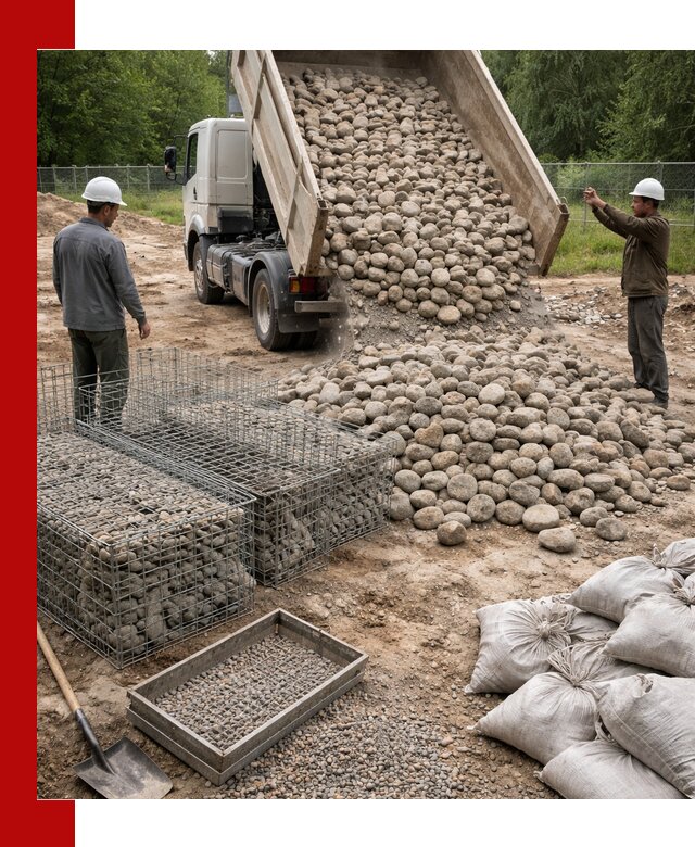 Камень для габионов фракция 70–151 в Брянске