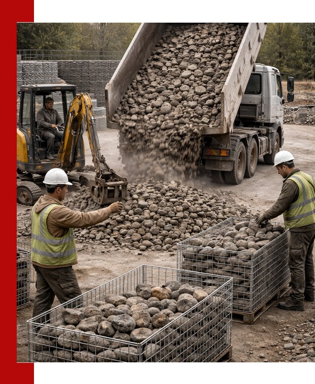 Камень для габионов фракция 100–201 в Брянске