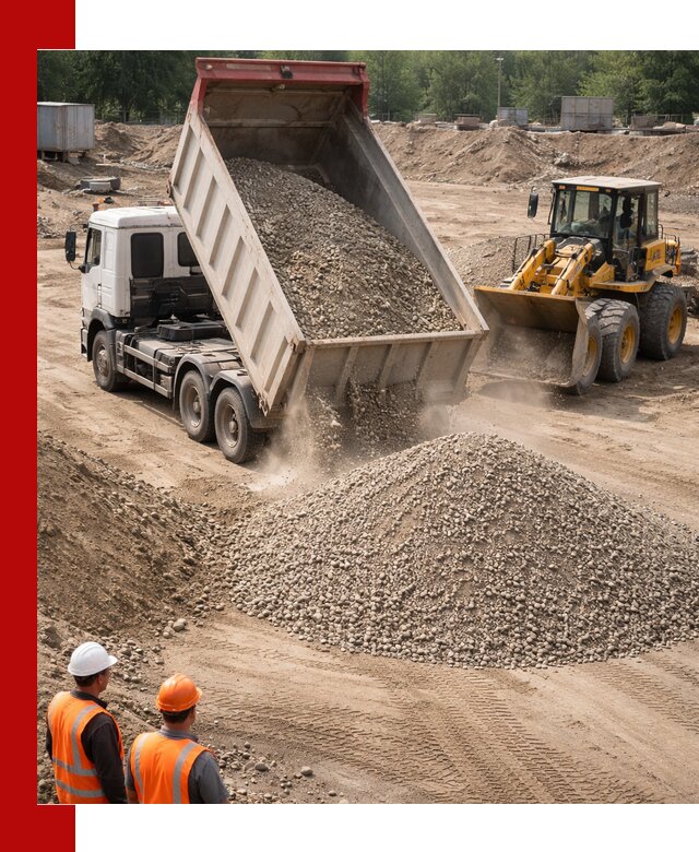 Щебень с песком (ЩГПС С2) с доставкой в Брянске