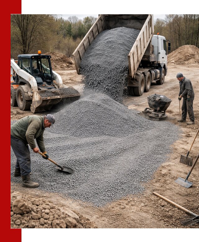 Отсев для подсыпки в Брянске — доставка и подсыпка на участок