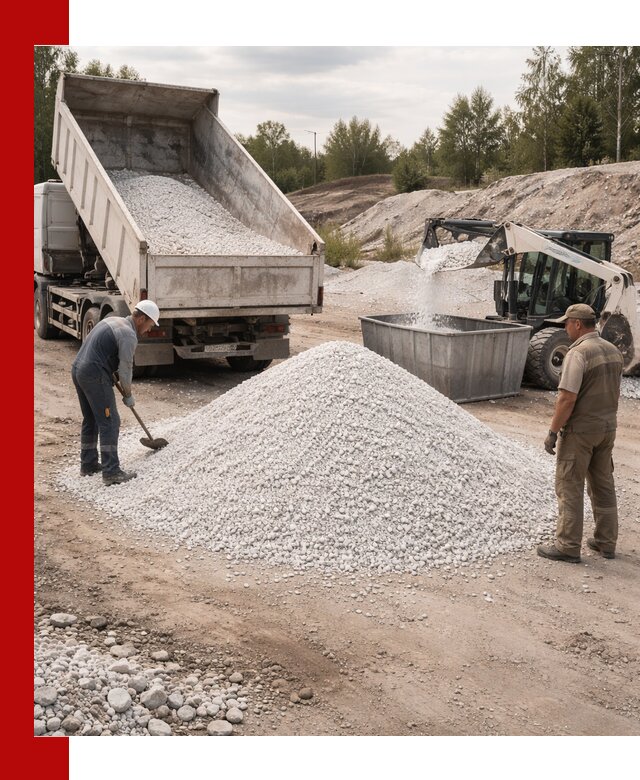 Доставка и продажа белой мраморной крошки в Брянске