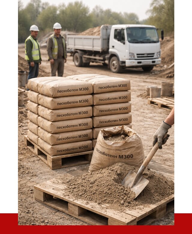 Пескобетон М300 в Брянске с доставкой от 4999 р. за куб | ПРОНЕРУДБнк