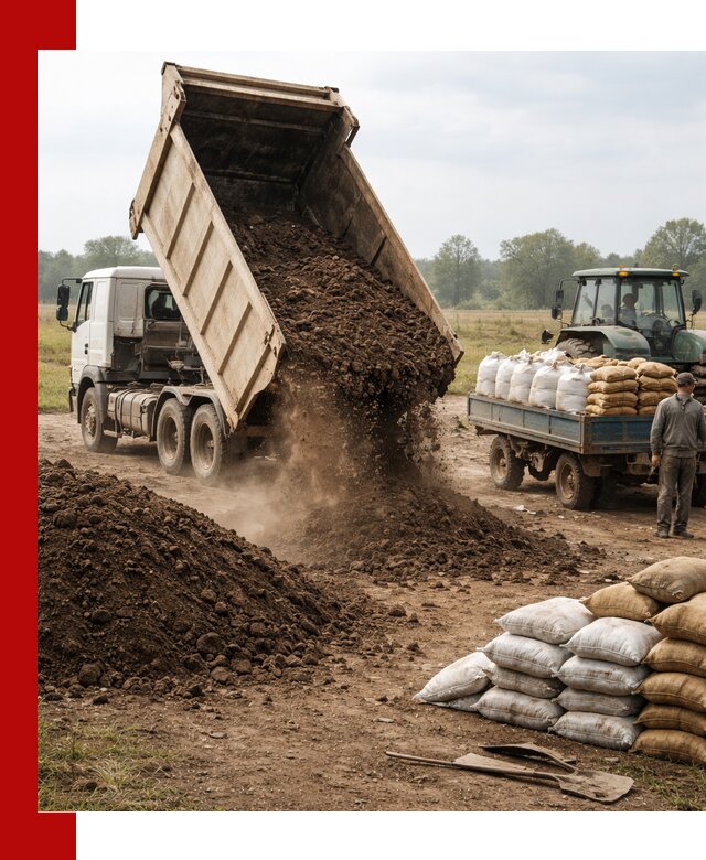 Доставка грунта и удобрений оптом в Брянске для сельхоз и строительства