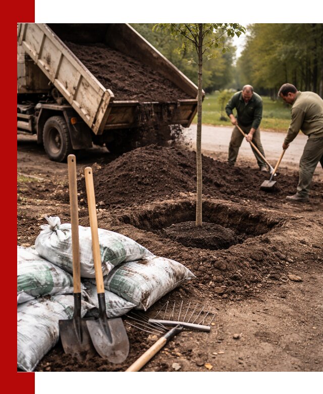 Грунт для посадки деревьев в Брянске — доставка и подготовка почвы