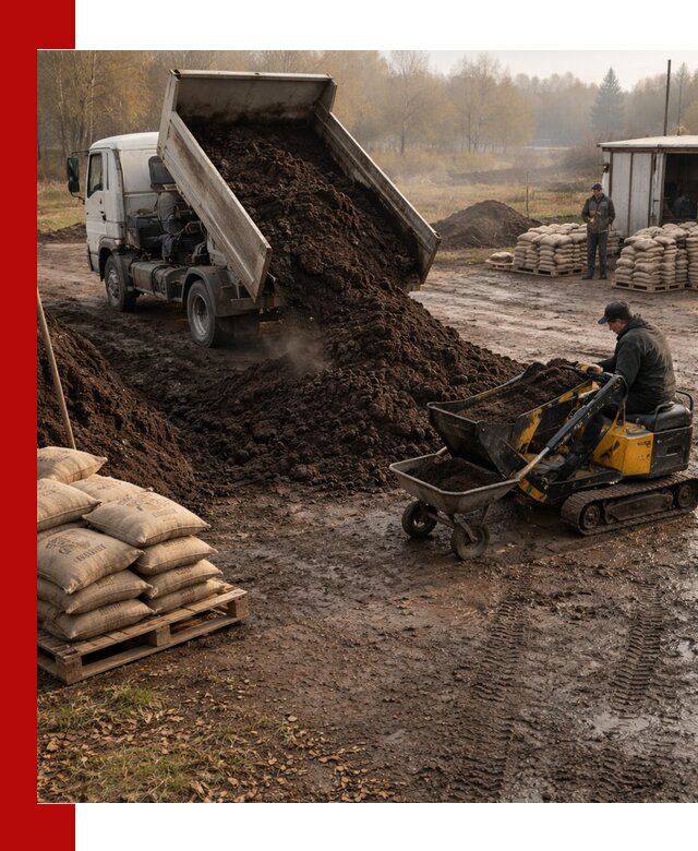 Кислый торф в доставке по выгодным ценам в Брянске