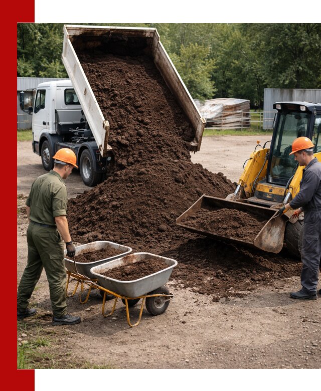 Доставка торфо-земляной смеси в Брянске для огорода и ландшафта