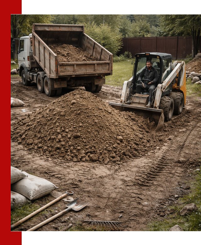 Суглинок для планировки участков в Брянске с доставкой и выгрузкой