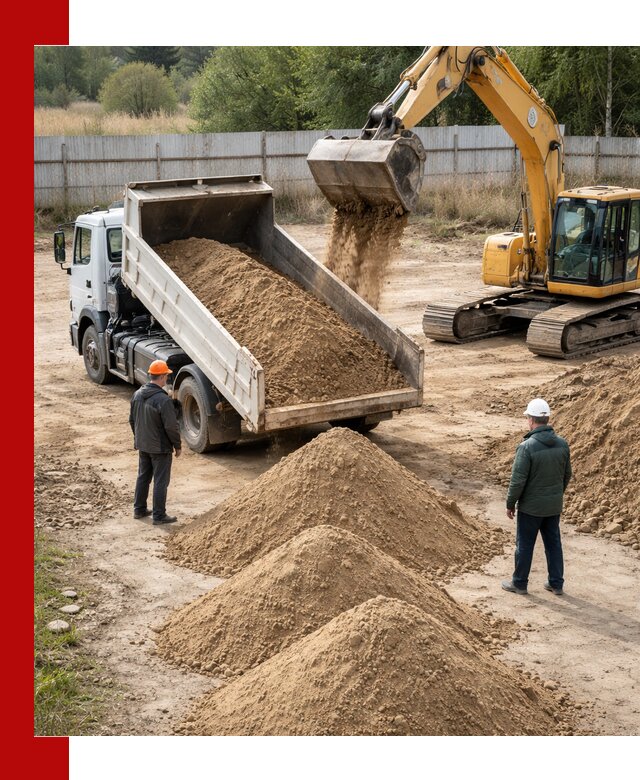 Доставка супеси вагонными и автопартиями в Брянске