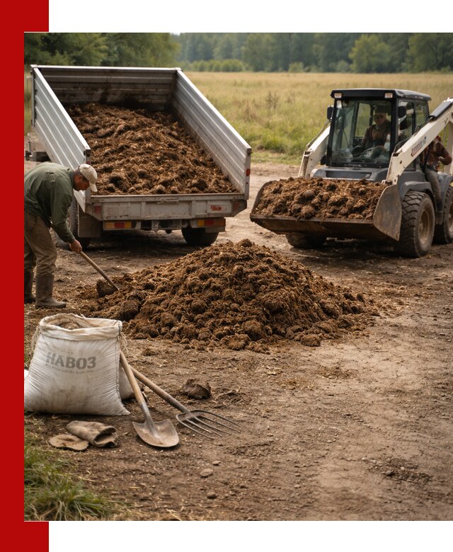 Доставка конского навоза в Брянске с разгрузкой и доставкой на объект