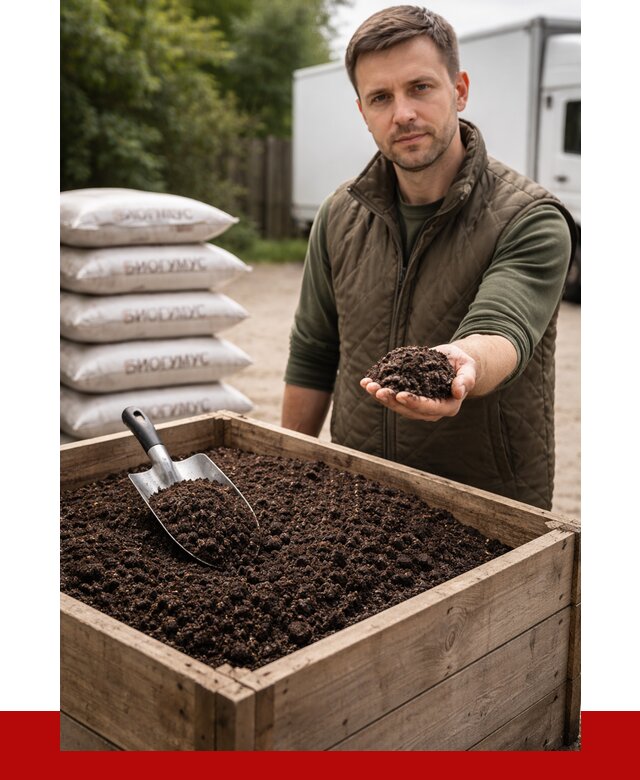 Купить биогумус в Брянске с доставкой от 9138 р. за куб | ПРОНЕРУДБнк