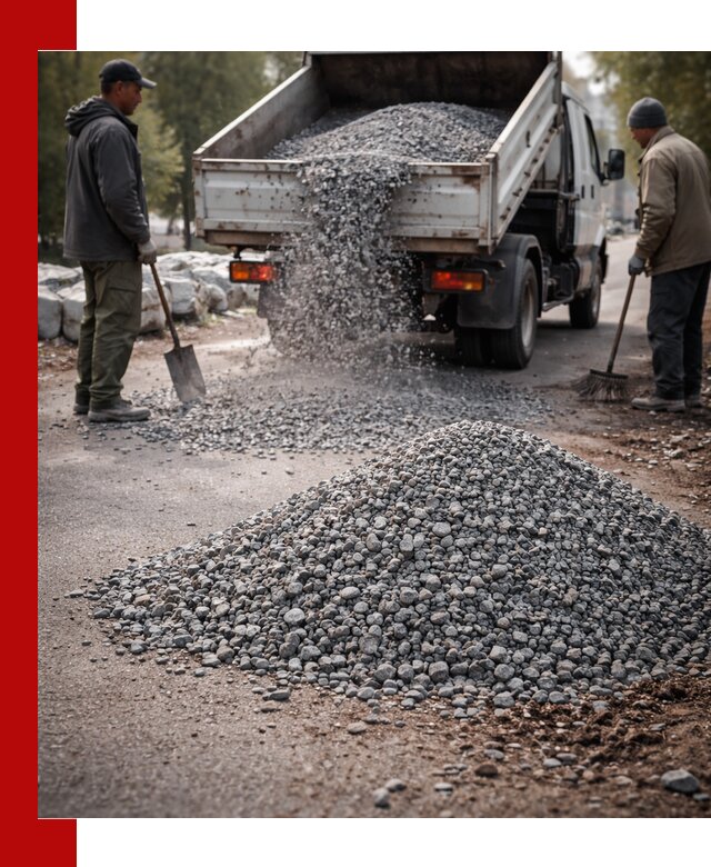 Гранитная крошка для посыпки дорог и тротуаров в Брянске