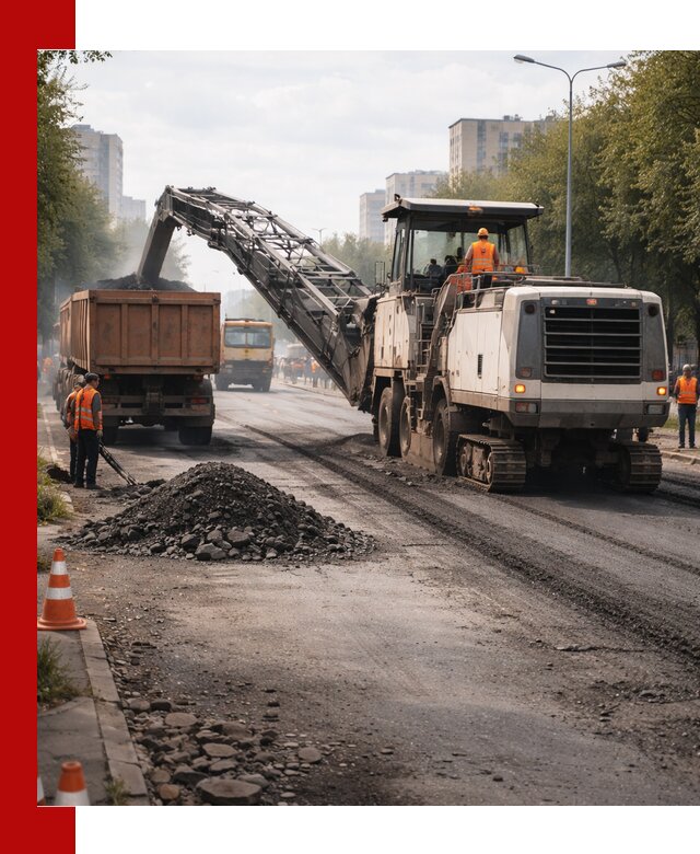 Фрезерованный асфальт в Брянске — удаление и вывоз старого покрытия