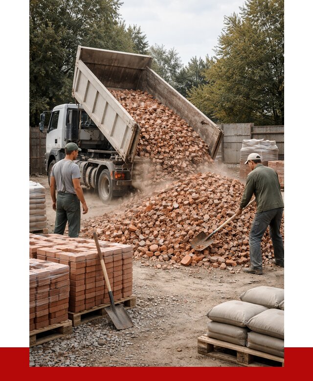 Бой кирпича в Брянске с доставкой от 4515 руб/куб | ПРОНЕРУДБнк