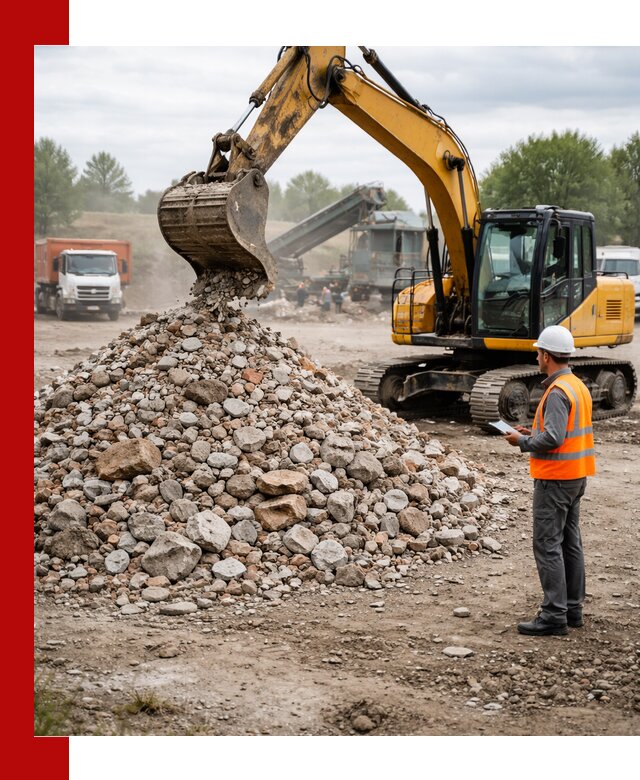 Доставка и вывоз строительного боя в Брянске