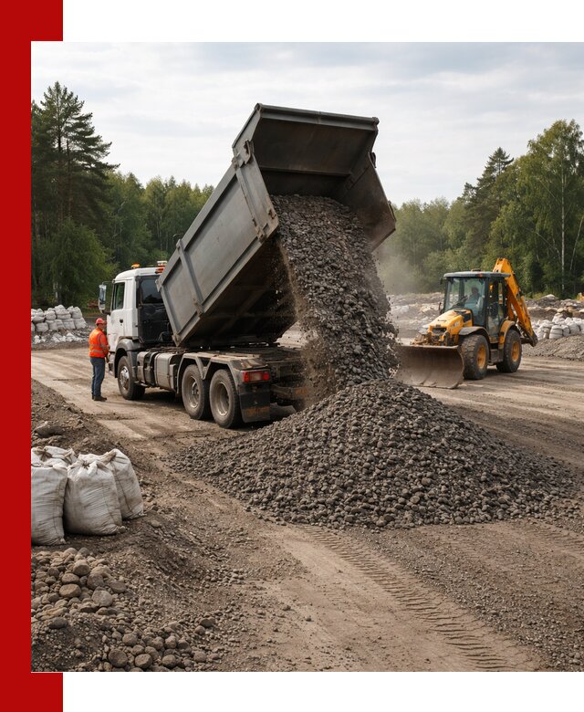 Доставка дробленого асфальта в Брянске для дорожных работ