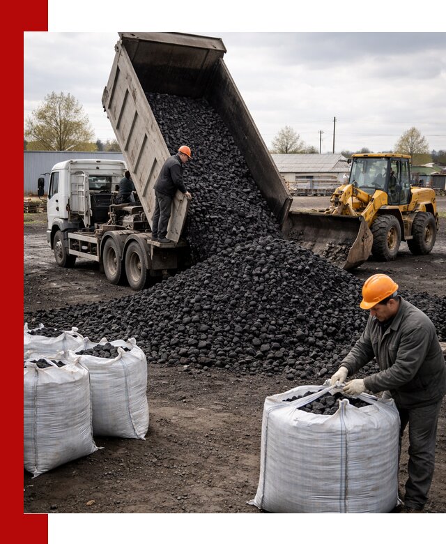 Доставка каменного угля в Брянске оптом и в розницу