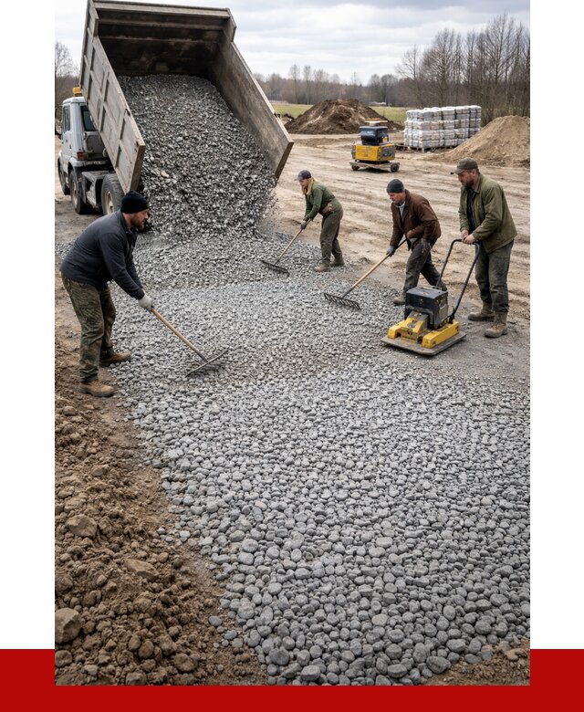 Устройство щебеночной подушки в Брянске от 4838 р. ПРОНЕРУДБнк