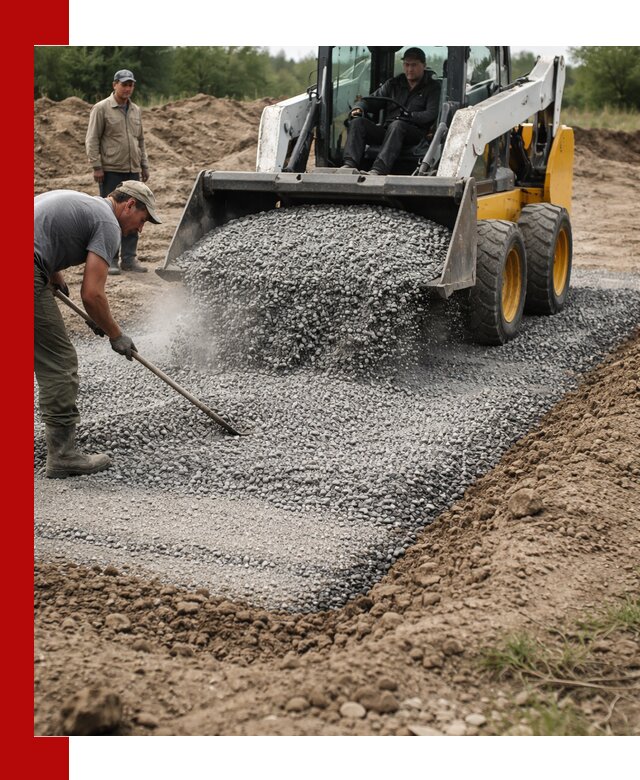 Устройство щебеночной подушки в Брянске для дорог и фундаментов